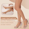 MANZI Women's Tights Without Toes Ultra Transparent Soft Toe Free