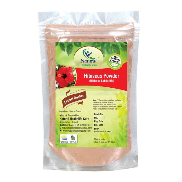 Natural Healthlife Care Hibiscus Powder(SABDARIFFA)/100% Pure, Natural For Hair,Skin (100 gm (0.22 lb) 3.5 ounces)