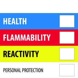 Tape Logic 4 x 4" - "Health Flammability Reactivity"
