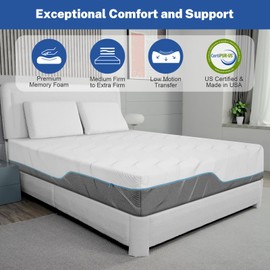 WEUP 8 Inch Medium Firm - Extra Firm Dual Sides Flippable Mattress for Back Pain, Twin Size, Made in USA, CertiPUR-US Certified
