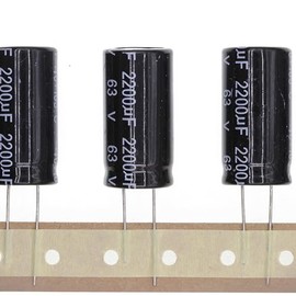 63 V 2200UF Plug-In Aluminium Electrolytic Capacitor 18 x 35 18 x 35 mm Pack of 10