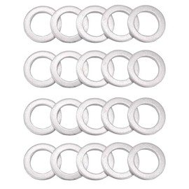 Aluminum Drain Gasket 20pcs Oil Drain Plug Gasket Compression Washer Sealing Ring Oil Replacement (Aluminum, M6*10)