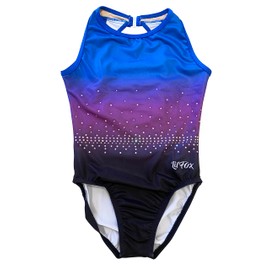 LIL'FOX Gymnastics Leotards for Girls - LOTUS OMBRE - Kids Dance, Tumbling, Acrobatics, Leotard for Girls Gymnastics