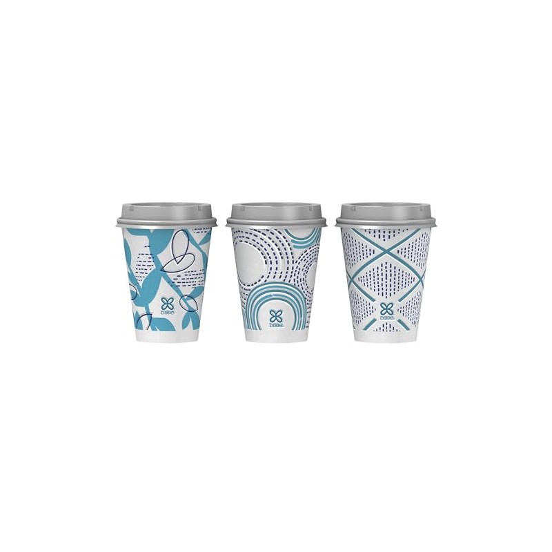 Dixie To Go Disposable Paper Cups with Leak-Resistant Lid, 12