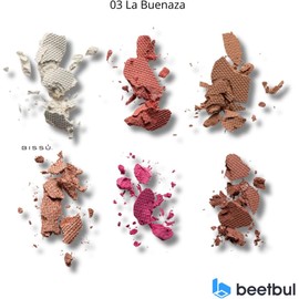 Beetbul Kit de Maquillaje Bissú Paleta de 6 Colores + 1 Aplicador de Terciopelo + 2 Aplicadores de Dedo + 1 Esponja de Maquillaje + 1 Esponja Exfoliante (4 Estilos) (03 La Buenza)