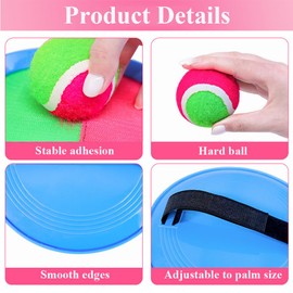 Elfzone Catch Ball - Velcro Paddles and Balls for Kids,Beach Toys Back Yard Pool Outdoor Lawn Games Backyard Camping Sticky