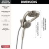 Delta 5-Setting HydroRain 2-in-1 Dual Shower Head with ProClean Spray,