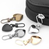 5Pcs Gold Heart Shaped Zipper Pull Replacement Metal Zipper Backpack