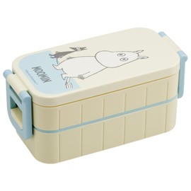 Skater Ag+ YZW3AG Lunch Box, 20.3 fl oz (600 ml), Antibacterial, 2-Tier, Women's, Made in Japan, Moomin, Light Color