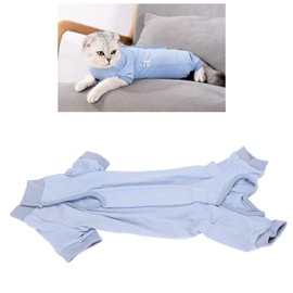 Tnfeeon Cat Wound Surgery Recovery Suite, Cat Recovery Suit Prevents Licking Wounds, Professional Breathable Surgical Suits for Abdominal Wounds or Skin Diseases (M)