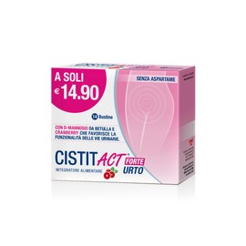 Cistit Act Forte Urto, Integratore Alimentare per Vie Urinarie, 14 Bustine