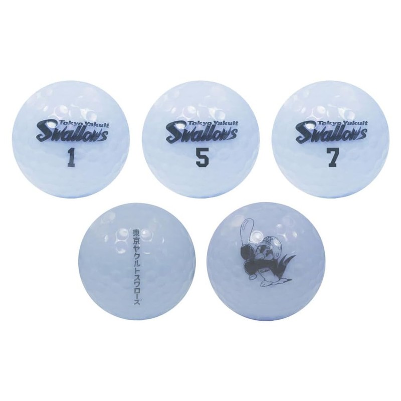 LEZAX Tokyo Yakult Swallows Golf Balls, 6 Pieces, Blue, YSBA-3756