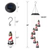 Lighthouse Solar Windchimes Outdoor Lighthouse Decorative Wind Chimes Solar Hanging