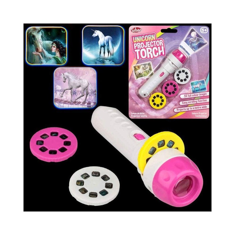 Tobar 38254 UNICORN PROJECTOR TORCH, Pink, Petit