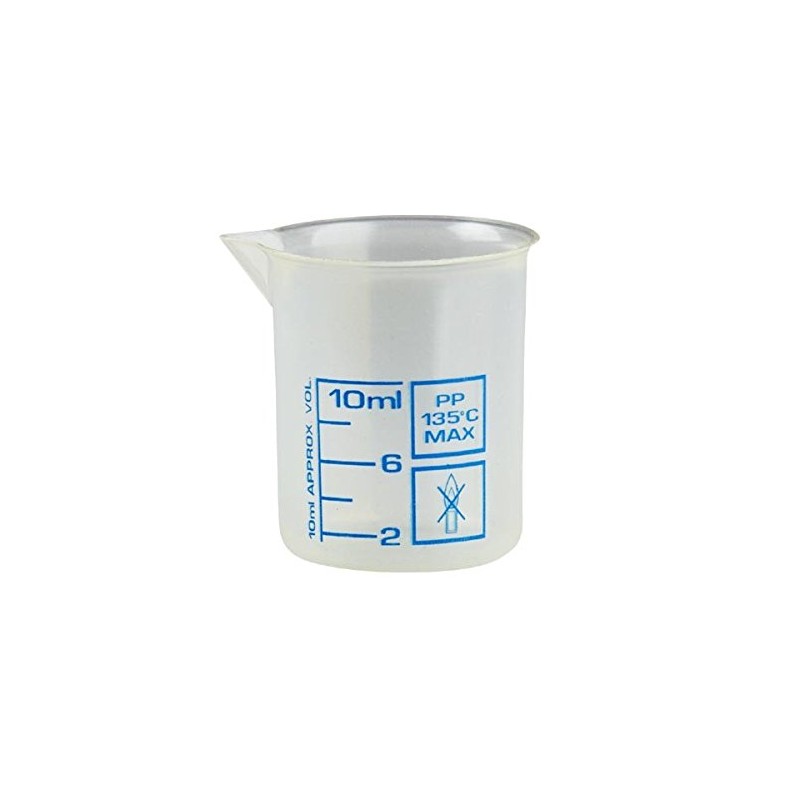 Kosmetex Measuring Cups, 10 ml to 1 Litre, Naturally Transparent