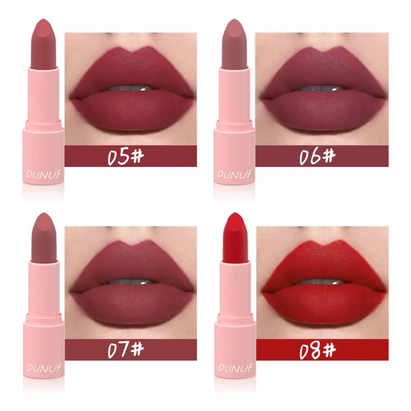 Dunuf 1pz Barra De Labios Mate Aterciopelado Duradero