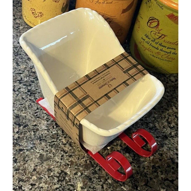 Natural Elements New! Natural Elements Christmas Sleigh Serving Bowl Holiday