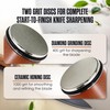 Houseables Rolling Knife Sharpener Tool, Diamond & Ceramic Disks, Magnetic