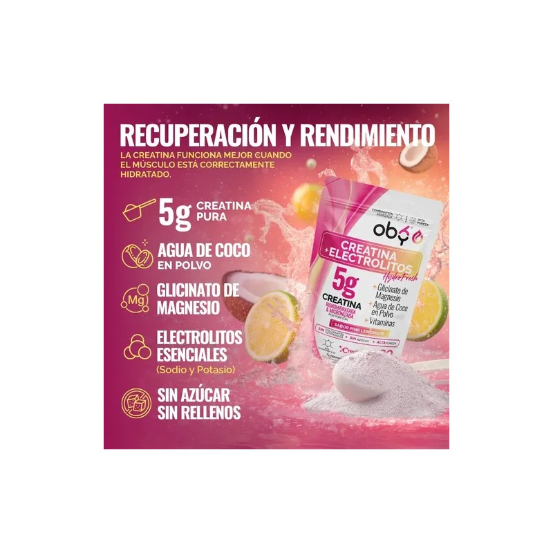 Creatina Monohidratada con Electrolitos | 100% Alta Pureza Micronizada |