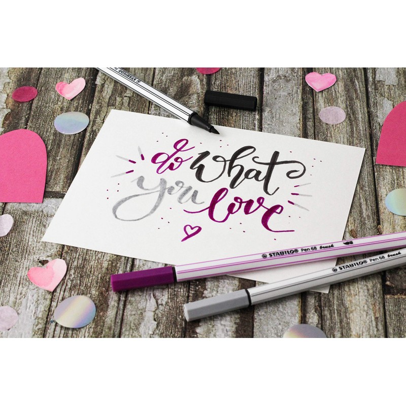 Premium Fibre-Tip Pen with Brush Tip - STABILO Pen 68