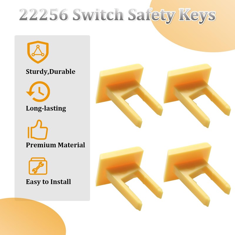 22256 Square Safety Switch Keys for Sears Craftsman Table Saw,Sander,Band