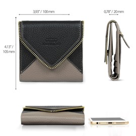 OTTO Genuine Leather Envelope Style Wallet - RFID Blocking – Unisex (Black)