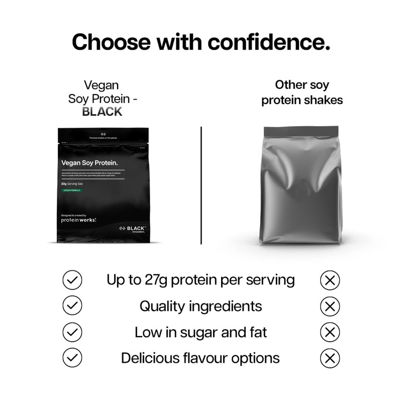 Protein Works | Vegan Soy Protein - Black Innovation, Premium