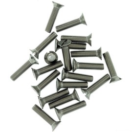 M3.5 (3.5mm x 10mm) Slot Countersunk Machine Screw (Bolt) - Stainless Steel (A2) (Pack of 20)