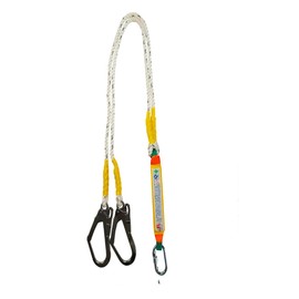 HUAWELL Safety Lanyard Fall Protection External Shock Absorber Construction,Outdoor Climbing Harness Belt Lanyard Large Snap Hooks, Carabineer