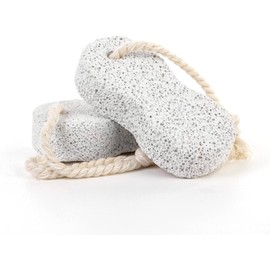 Foot Pumice Stone for Feet - Natural Earth Lava Pumice Stone for Foot Callus - Foot Scrubbers for Use in Shower - Pack of 2 (White, 9.3 * 6 * 3CM)