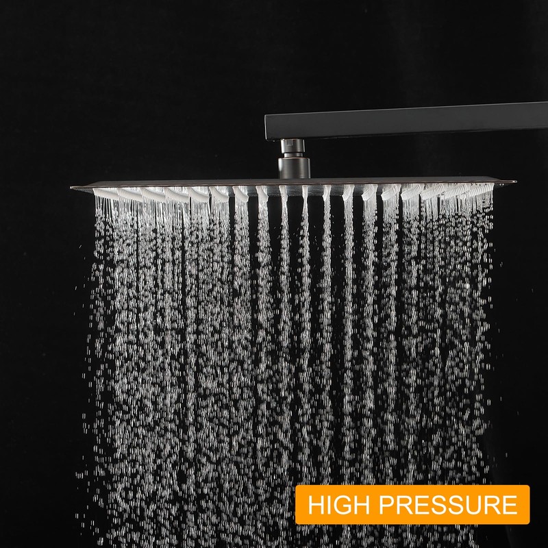 BESy 16 Inch Rain Shower Head, 16" Square Rainfall &