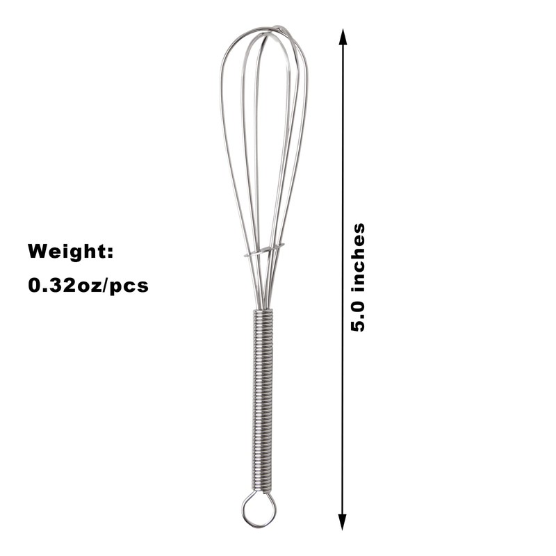 ZLKSKER Small Wire Whisks, Stainless Steel Mini Whisk, Egg Beater