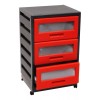 Italhome Mueble Piave Organizador De 3 Cajones , Con Ruedas