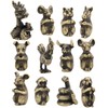 12Pcs Incense Holder Retro Zodiac Household Alloy Home Decoration for