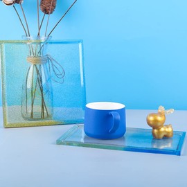 1stk Untersetzerform Diy Harzformen Zum Gießen Handgemachtes Harz Achat Schwämme Für Gesichtsfarbe Silikonform Schalenmattenform Aschenbecher-formen-harz-kit Epoxid Weiß Kieselgel