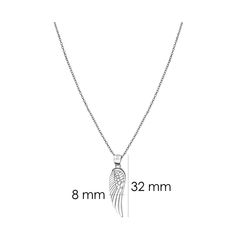 Sofia Milani - Women's Necklace 925 Silver - Wing Pendant