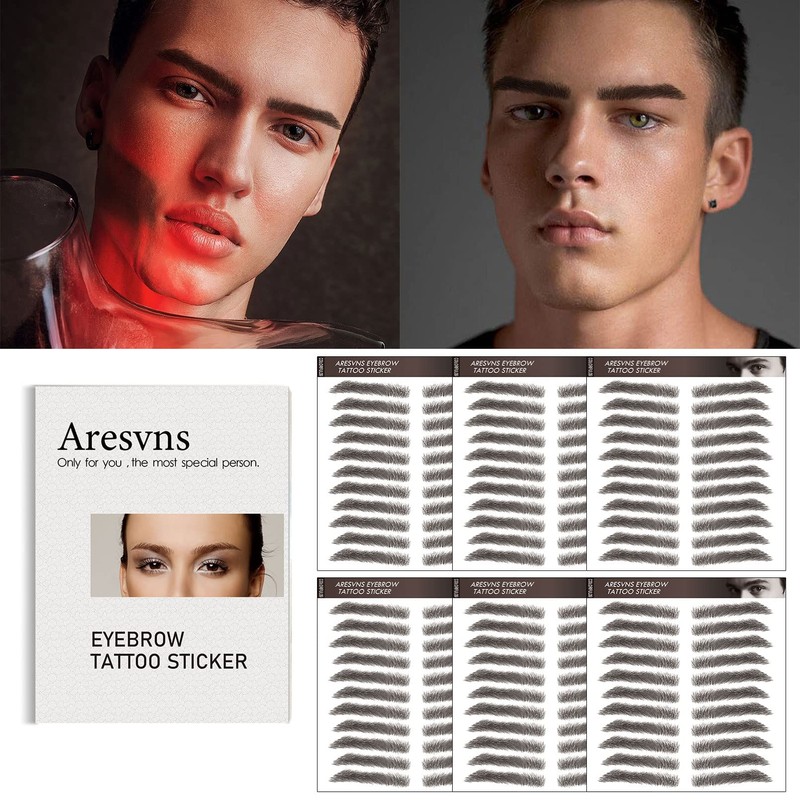 Aresvns Eyebrow Tattoo for Men!Realistic Fake Tattoo Eyebrows 66 Pairs