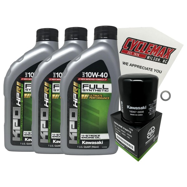 Cyclemax Full Synthetic Oil Change Kit fits 2017-2023 Kawasaki Versys-X 300