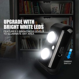 Xprite 4 PCS Gun Safe Light Kit with PIR Motion Sensor, Rotatable Lens Multi-Directional Sensitive Lighting Inside for Your Gun Safes Cabinet, Closet and Locker