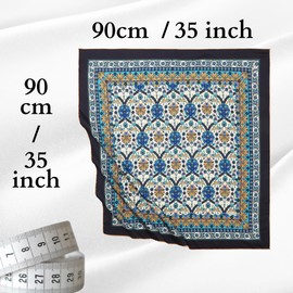 BURSA İPEQ Hijab Scarf for Women | Lightweight Hair Scarves Islamic Turban | 35" - 35" Silk Like Head Scarfs Seasonal Shawl