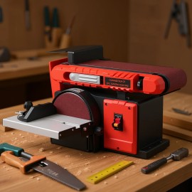 Combo 6 Inch Disc 4 X 36 Inch Belt Sander With Adjustable Worktable Dust Port For WoodworkingSandbelt Size: 4x36 inch, Sanding Pad Size: 6 inch
