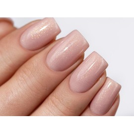 Victoria Vynn Mega Base Hart & Lange Nägel UV-LED Glitter Hybrid Gel Nagellack (Schimmer Pfirsich, 8ml)