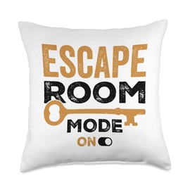 Cool Escape Room Game Design for Escape Room Player Throw Pillow