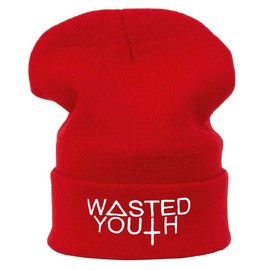 Winter Beanie Hat Men Women Oversized Baggy Hats Warm Cap Easy ,Must Have ,Swag, Trill (Wasted Red)