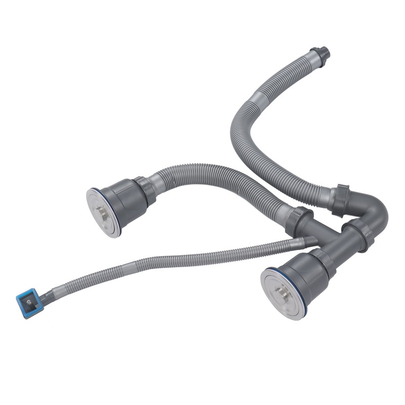 Kitchen Sink Double Hose Drain Kit Quick Draining Expandable Multiple