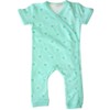 Organic Cotton Summer Short Sleeve Crossover Sleepsuit - Dandelions in