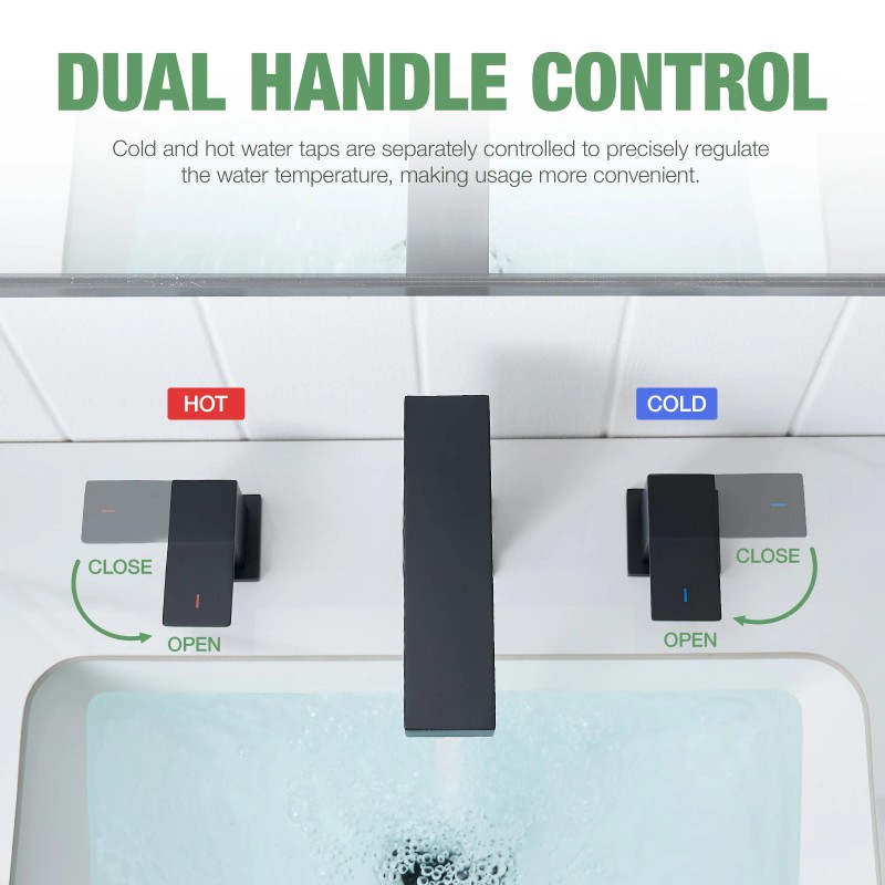 Modern Three-Hole Dual Handle Widespread 8" Bathroom FaucetColor: 1429-44N-SS-US, Surface