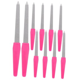 WOONEKY 10pcs Double Sided Nail Files for Acrylic and Natural Nails Portable Fingernail Files for Home and Salon Use Lightweight and Durable Manicure Tools