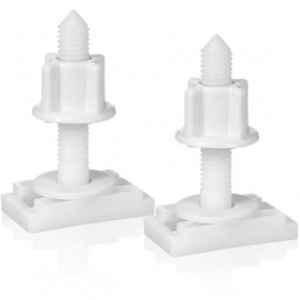 6 Piezas Tornillos Asiento Inodoro 3.9cm Pernos Repuesto Plástico Blanco Tapa WC Kit Montaje Superior Universal Reparación Baño Tuercas Ajuste Firme Anticorrosión