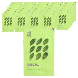 Holika Holika Pure Essence Mask Sheet Green Tea 23ml, 1 pack, 60 pieces / 홀리카홀리카 퓨어 에센스 마스크 시트 녹차 23ml, 1개입, 60개